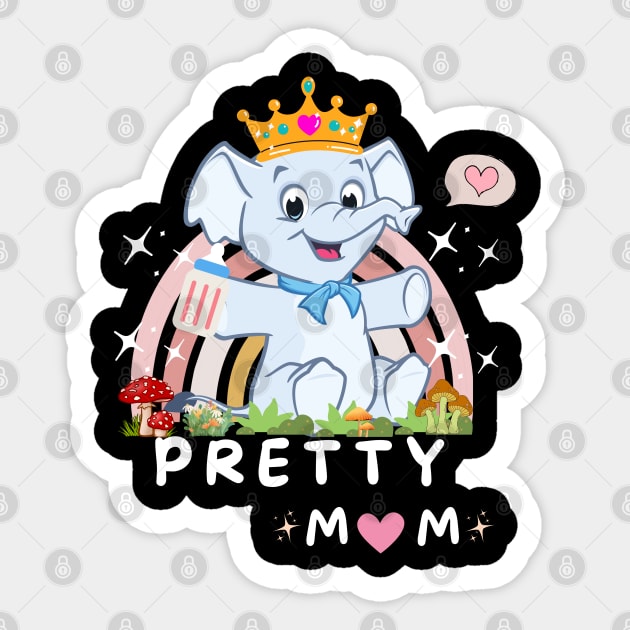 PRETTY AND STRONG MOM Sticker by HM design5